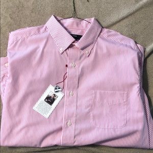 Pink/white stripe Button Down